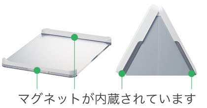 マグネットが内蔵されています